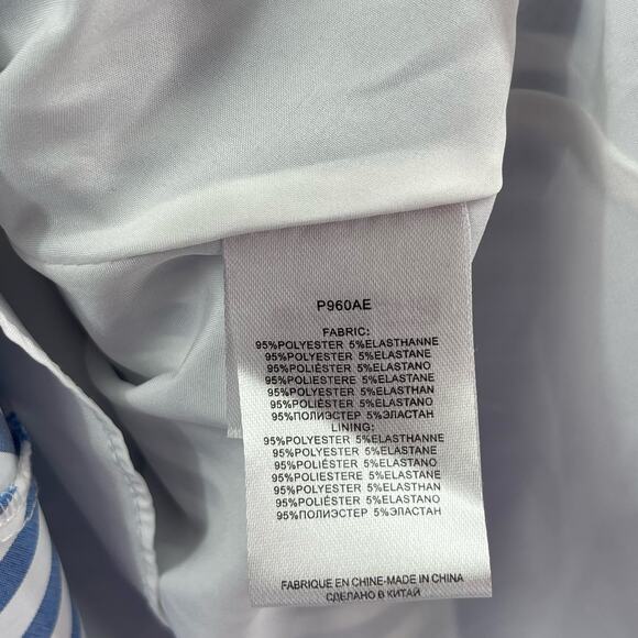 MOLLY BRACKEN Dress Size Small Stripes Nautical Fit and Flare Blue White Summer - Picture 12 of 12